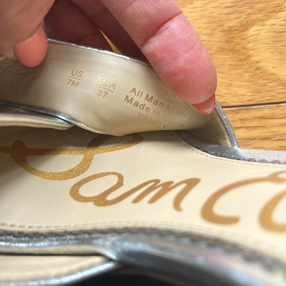 SAM EDELMAN Women's Yancy Block-Heel Crossover Sandals, Silver. Size 7. - Picture 14 of 15